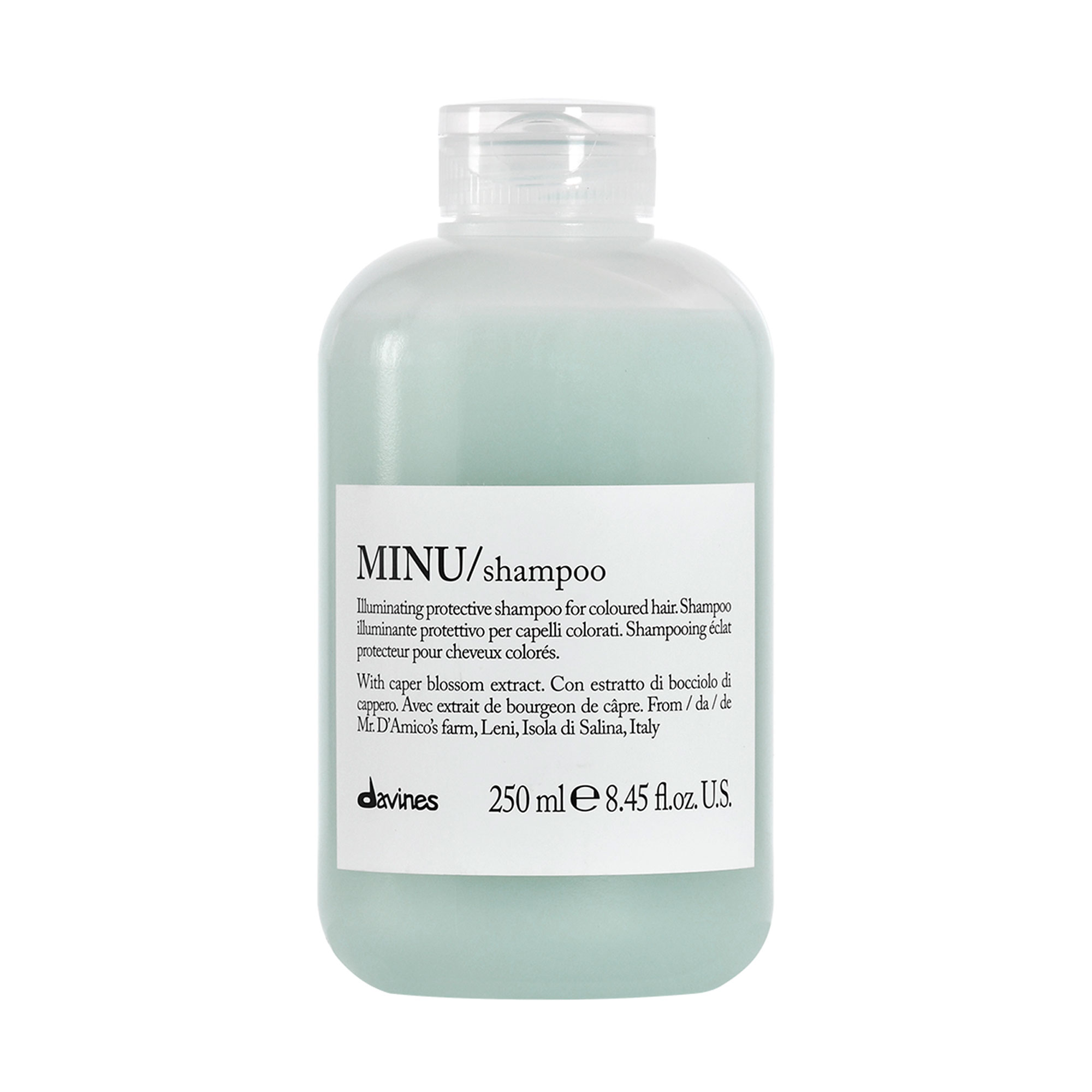Безсульфатний шампунь Davines Minu Shampoo для блиску та збереження кольору фарбованого волосся, 250 мл